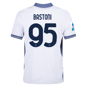 Nike Inter Milan Authentic Alessandro Bastoni Away Jersey w/ Serie A + Scudetto Patch 24/25 (White/Silver)