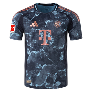 adidas Bayern Munich Authentic Thomas Muller Away Jersey w/ Bundesliga Patch 24/25 (Black/Copper/Blue)