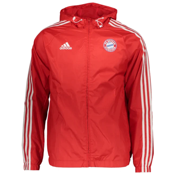 Adidas rain jacket red sales