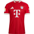 adidas Mens Bayern Munich Authentic Home Jersey w/ Bundesliga Champion Patch 26/27 (Red)