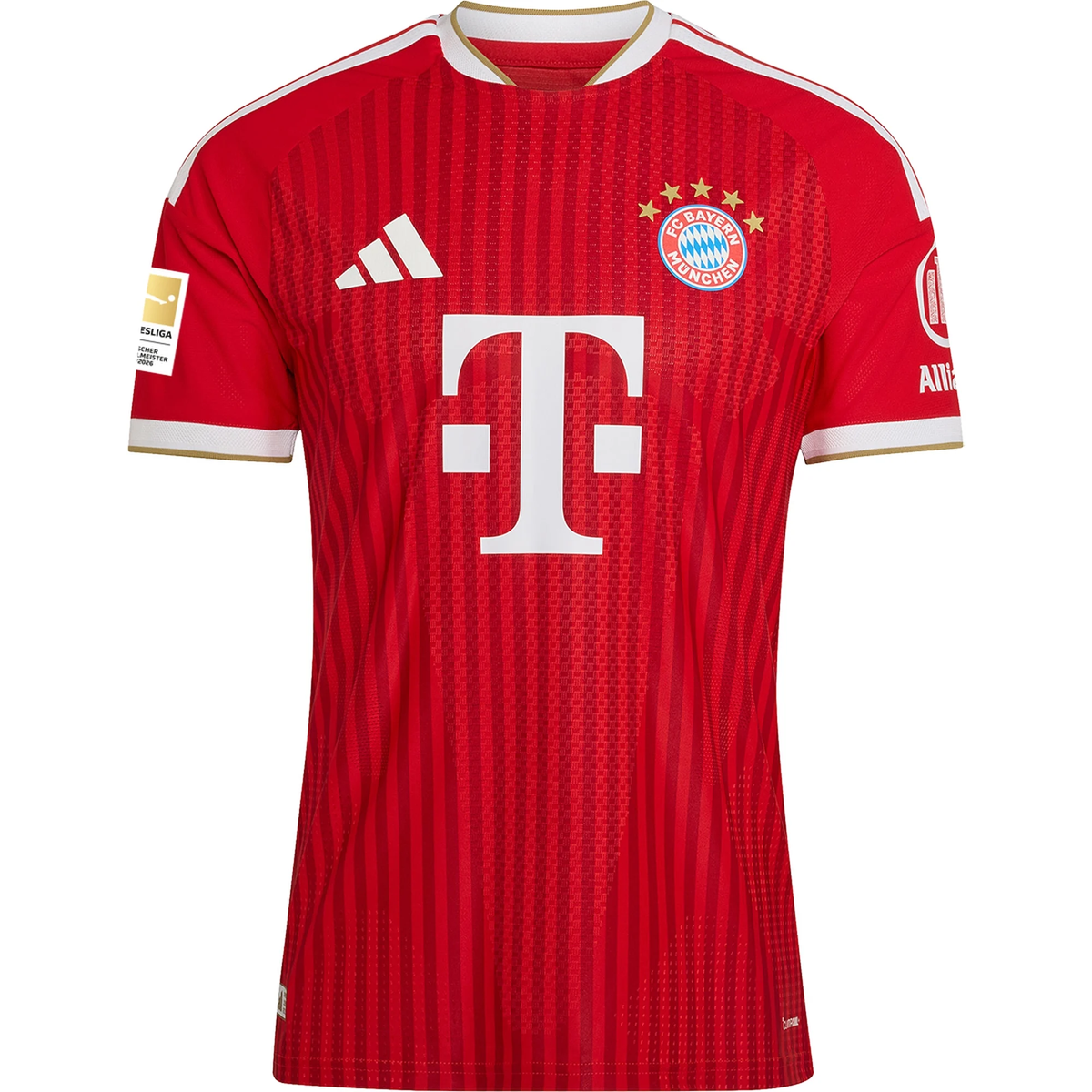 adidas Mens Bayern Munich Authentic Michael Olise Home Jersey w/ Bundesliga Champion Patch 26/27 (Red)