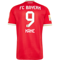 adidas Mens Bayern Munich Harry Kane Home Jersey w/ Bundesliga Champion Patch 26/27 (Red)