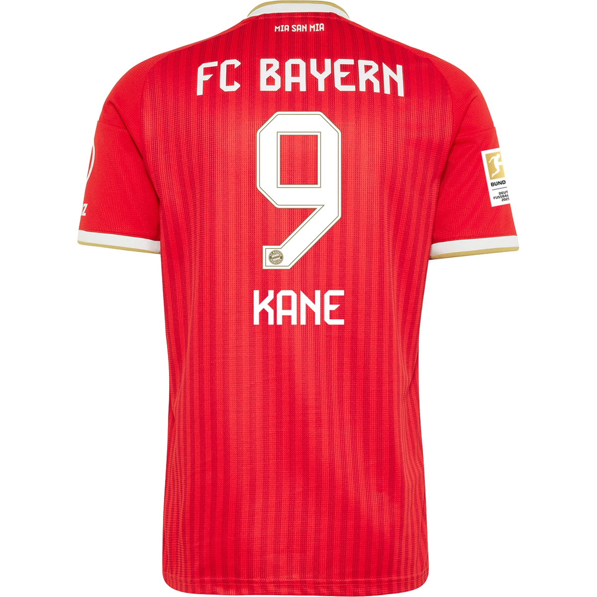 adidas Mens Bayern Munich Harry Kane Home Jersey w/ Bundesliga Champion Patch 26/27 (Red)