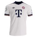 adidas Mens Bayern Munich Authentic Away Jersey w/ Champions League Patches 26/27 (White)