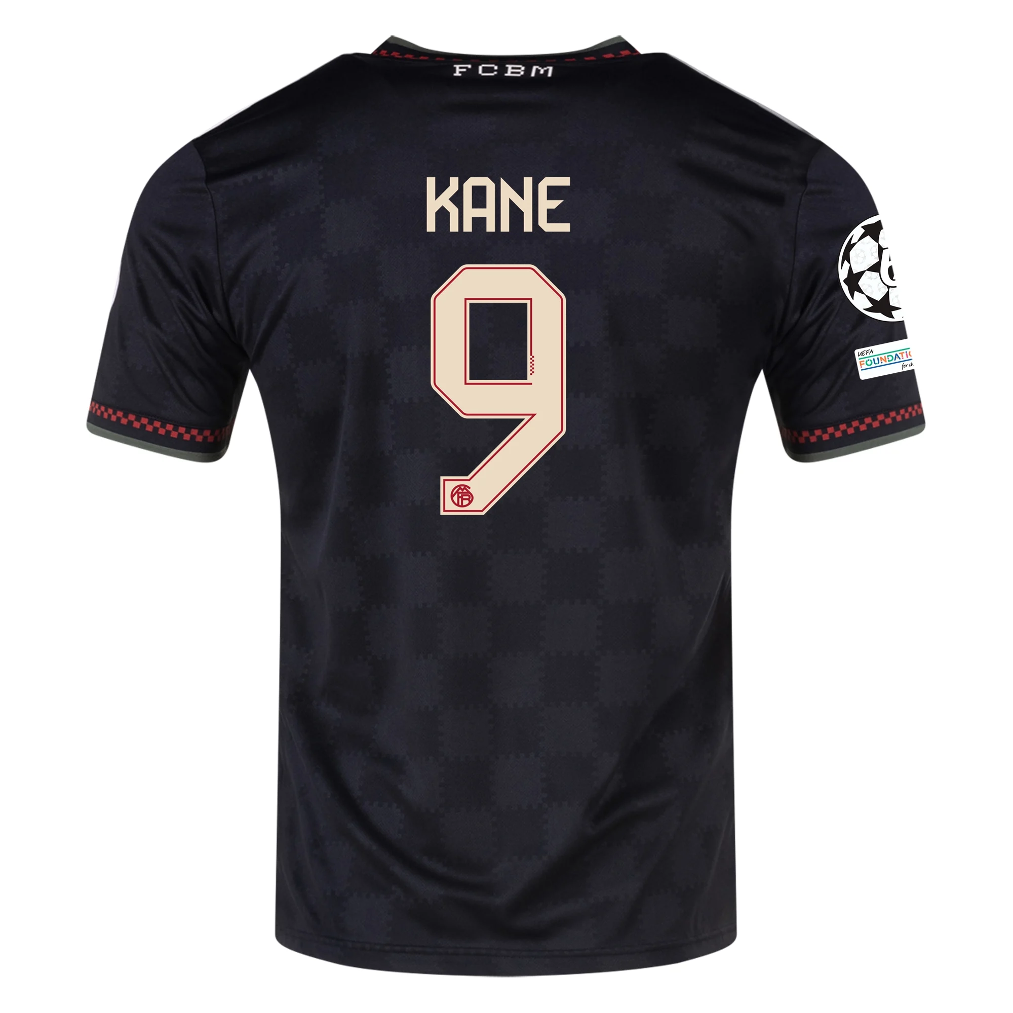 adidas Bayern Munich Harry Kane Third Jersey w/ Champions League Patches 25/26 (Black/Olive Green)
