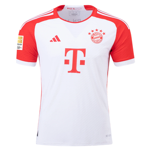 adidas Bayern Munich Authentic Home Jersey w/ Bundesliga Champions Patch 23/24 (White/Red)