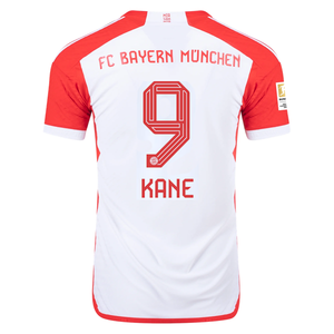 adidas Bayern Munich Authentic Harry Kane Home Jersey w/ Bundesliga Champions Patch 23/24 (White/Red)