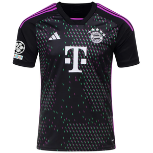 adidas Bayern Munich Kim Min-jae Away Jersey w/ Champions League Patches 23/24 (Black)