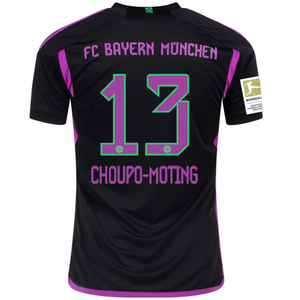 adidas Bayern Munich Eric Maxim Choupo-Moting Away Jersey w/ Bundesliga Champions Patch 23/24 (Black)