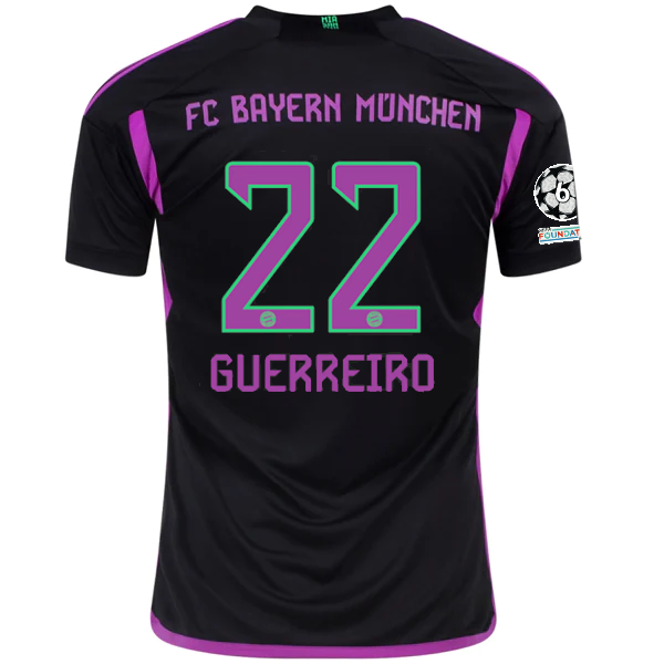 adidas Bayern Munich Raphaël Guerreiro Away Jersey w/ Champions League ...