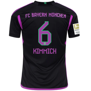 adidas Bayern Munich Joshua Kimmich Away Jersey w/ Bundesliga Champions Patch 23/24 (Black)