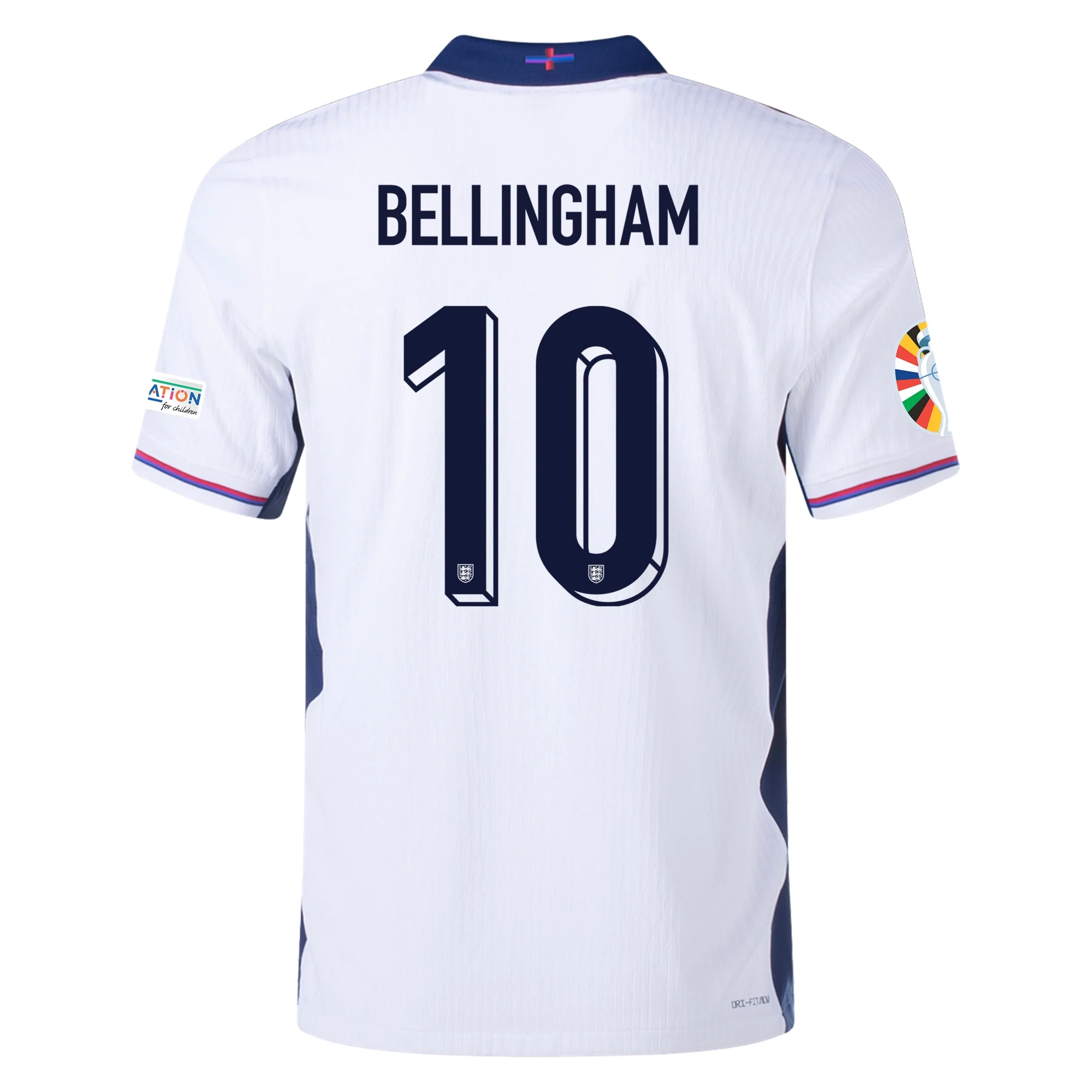 Nike England Authentic Jude Bellingham Match Home Jersey w/ Euro 2024
