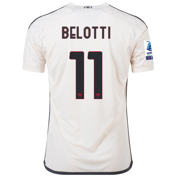 Image of adidas A.S Roma Andrea Belotti Away Jersey w/ Serie A Patch 23/24 (Beige)