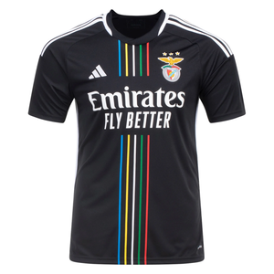 adidas Benfica Away Jersey w/ Champions League Patches 23/24 (Black)