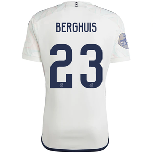 adidas Ajax Steven Berghuis Away Jersey w/ Eredivise League Patch 23/24 (Core White)