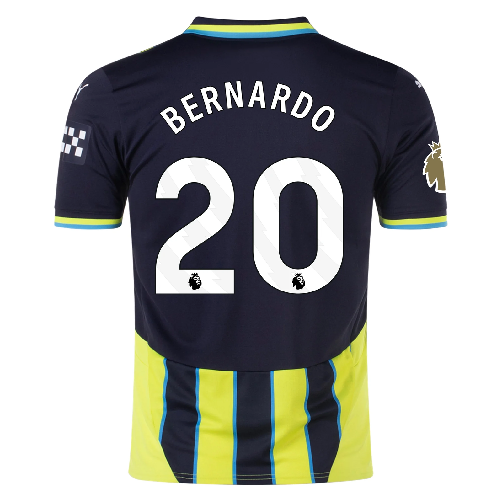 Puma Manchester City Bernardo Silva Away Jersey w/ EPL + Club World Cup Patch 24/25 (New Navy/Yellow Glow)