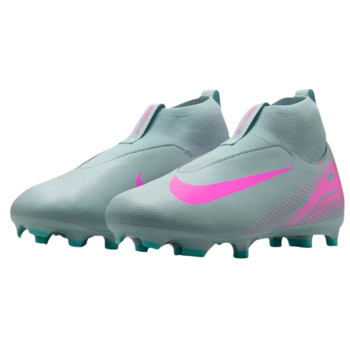 Nike Jr Zoom Superfly 10 Academy FG/MG Soccer Cleats (Ocean Cube/Pink Blast)