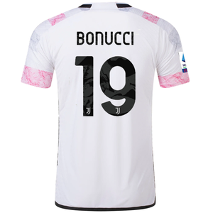 adidas Juventus Authentic Leonardo Bonucci Away Jersey w/ Serie A Patch 23/24 (White)