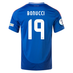 adidas Italy Leandro Bonucci Home Jersey w/ Euro 2024 Patches 24/25 (Blue)