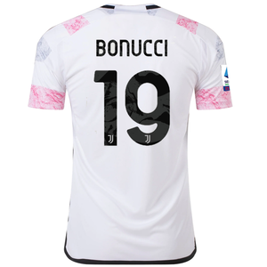adidas Juventus Leonardo Bonucci Away Jersey w/ Serie A 23/24 (White)