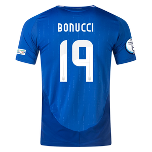 adidas Italy Authentic Leonardo Bonucci Home Jersey w/ Euro 2024 Patches 24/25 (Blue)