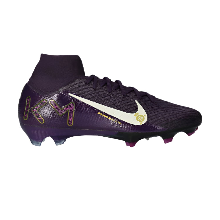 Nike Zoom Superfly 10 Elite Kylian Mbappe KM FG Soccer Cleats (Grand Purple/Pale Ivory)