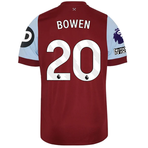 Umbro West Ham United Jarrod Bowen Home Jersey w/ EPL + No Room For Racism Patches 23/24 (Claret/Blue)