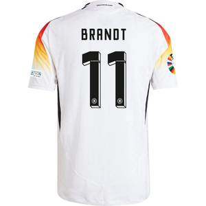 adidas Germany Authentic Julian Brandt Home Jersey w/ Euro 2024 Patches 24/25 (White)