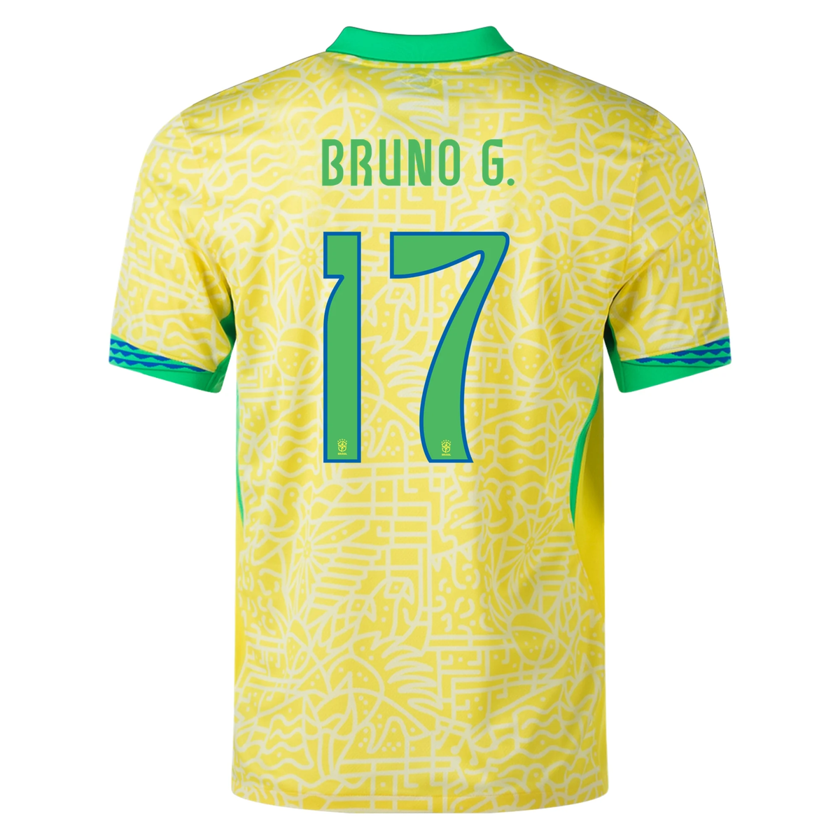 Nike Brazil Authentic Bruno Guimarães Home Jersey 24/25 (Dynamic Yello ...