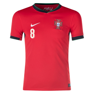 Nike Youth Portugal Bruno Fernandes Home Jersey 24/25 (University Red/Pine Green/Sail)