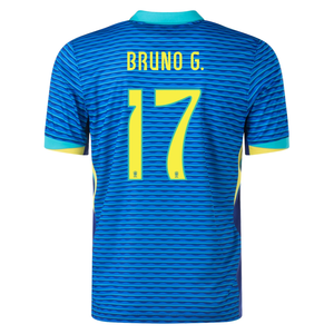 Nike Mens Brazil Bruno Guimarães Away Jersey 24/25 (Soar/Dynamic Yellow)