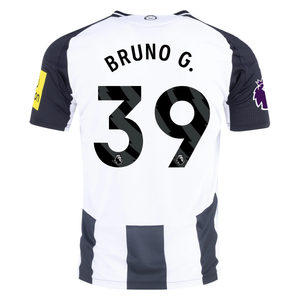 Adidas Newcastle United Authentic Bruno Guimarães Home Jersey w/ EPL Patch 24/25 (Black/White)