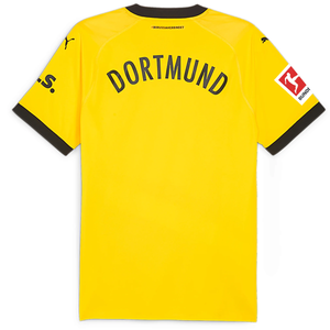 Puma Borussia Dortmund Authentic Home Jersey w/ Bundesliga Patch 23/24 (Cyber Yellow/Puma Black)