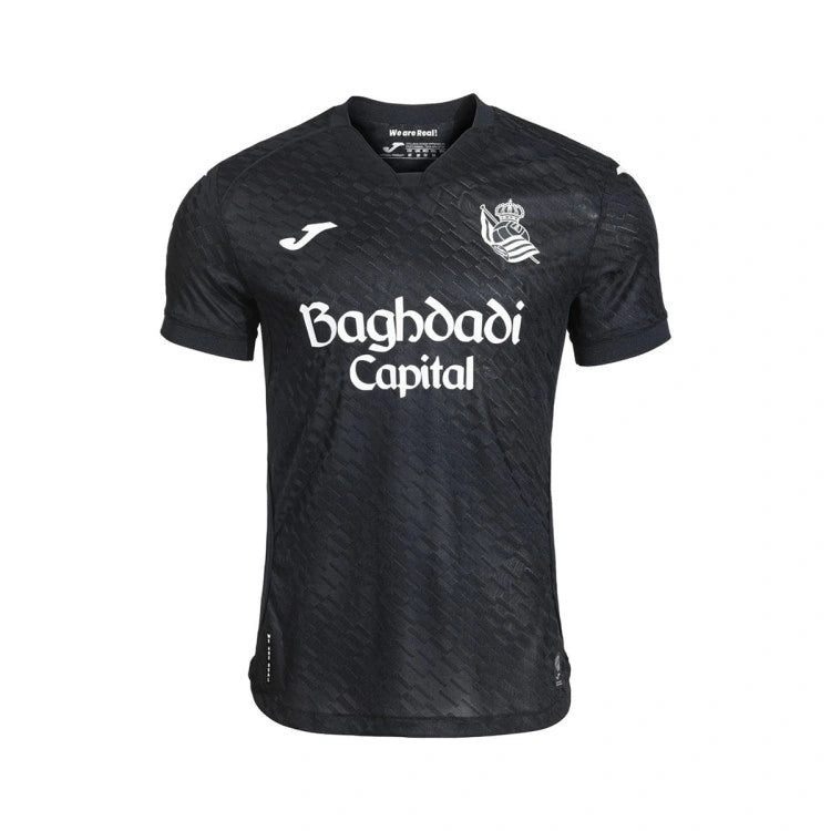 Joma Mens Real Sociedad Away Jersey w/ La Liga Patch 26/27 (Black)