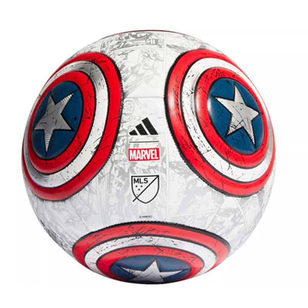 adidas Marvel MLS Captain America Mini Ball (White/Red/Blue)