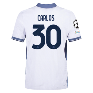 Nike Inter Milan Authentic Carlos Augusto Away Jersey w/ Champions League + Scudetto Patch 24/25 (White/Silver)