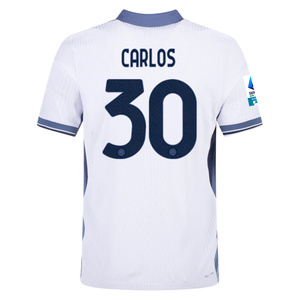 Nike Inter Milan Authentic Carlos Augusto Away Jersey w/ Serie A + Scudetto Patch 24/25 (White/Silver)