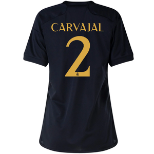 adidas Womens Real Madrid Dani Carvajal Third Jersey 23/24 (Black)