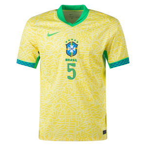 Nike Brazil Authentic Casemiro Home Jersey 24/25 (Dynamic Yellow/Lemon Chiffon/Green Spark)