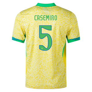 Nike Brazil Authentic Casemiro Home Jersey 24/25 (Dynamic Yellow/Lemon Chiffon/Green Spark)