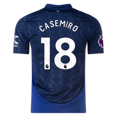 adidas Manchester United Casemiro Away Jersey w/ EPL Patch 24/25 (Night Indigo)