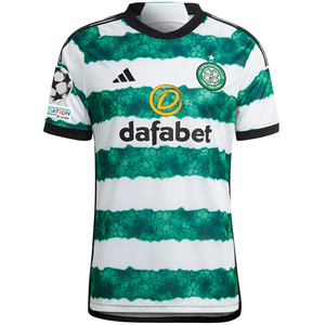 adidas Celtic Home Jersey w/ Champions League Patches 23/24 (Green/White)