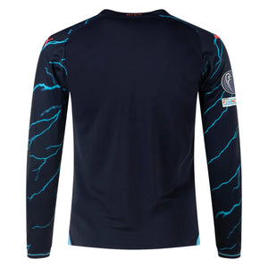 Puma Manchester City Third Long Sleeve Jersey w/ Champion Leagues + Club World Cup Patch 23/24 (Dark Navy/Hero Blue)