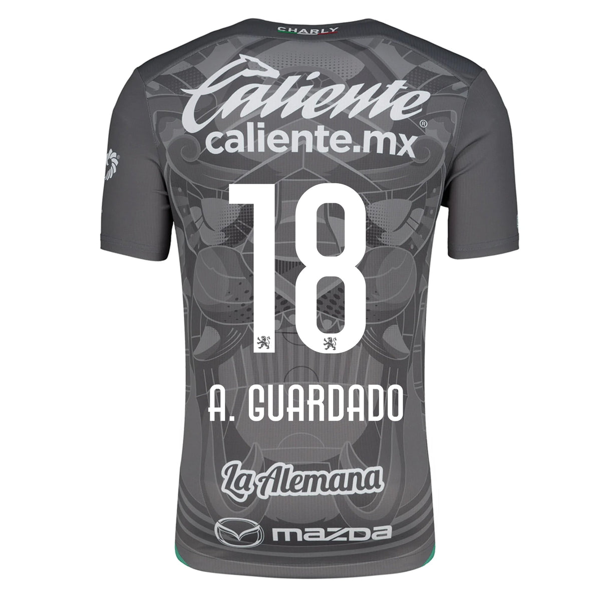 Charly Andres Guardado Leon Third Jersey 24/25 (Grey/Green) | SoccerWearhouse