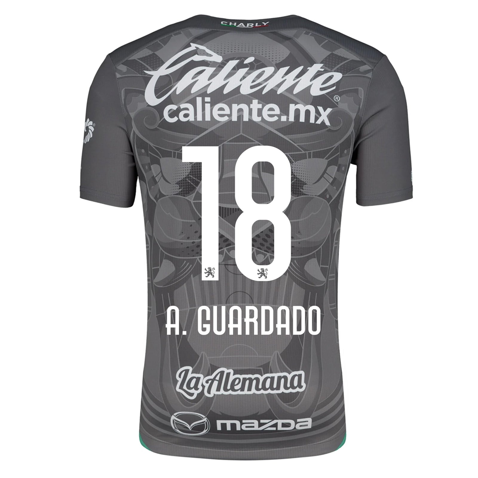 Charly Andres Guardado Leon Third Jersey 24/25 (Grey/Green) | SoccerWearhouse