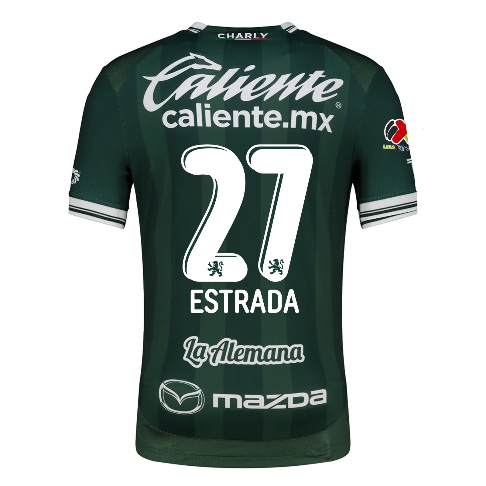 Charly Angel Estrada Men's Leon FC Home Jersey 25/26 w/ BBVA Liga Patch (Green) | SoccerWearhouse
