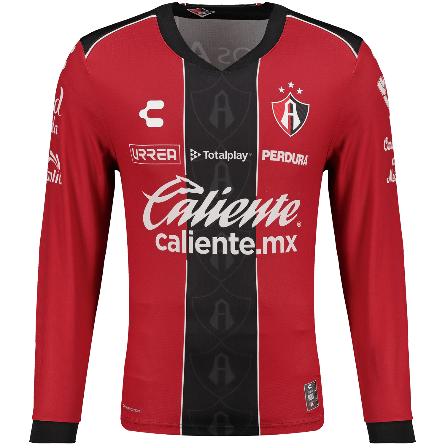 Charly Atlas 25/26 Long Sleeve Home Jersey (Red/Black) | SoccerWearhouse