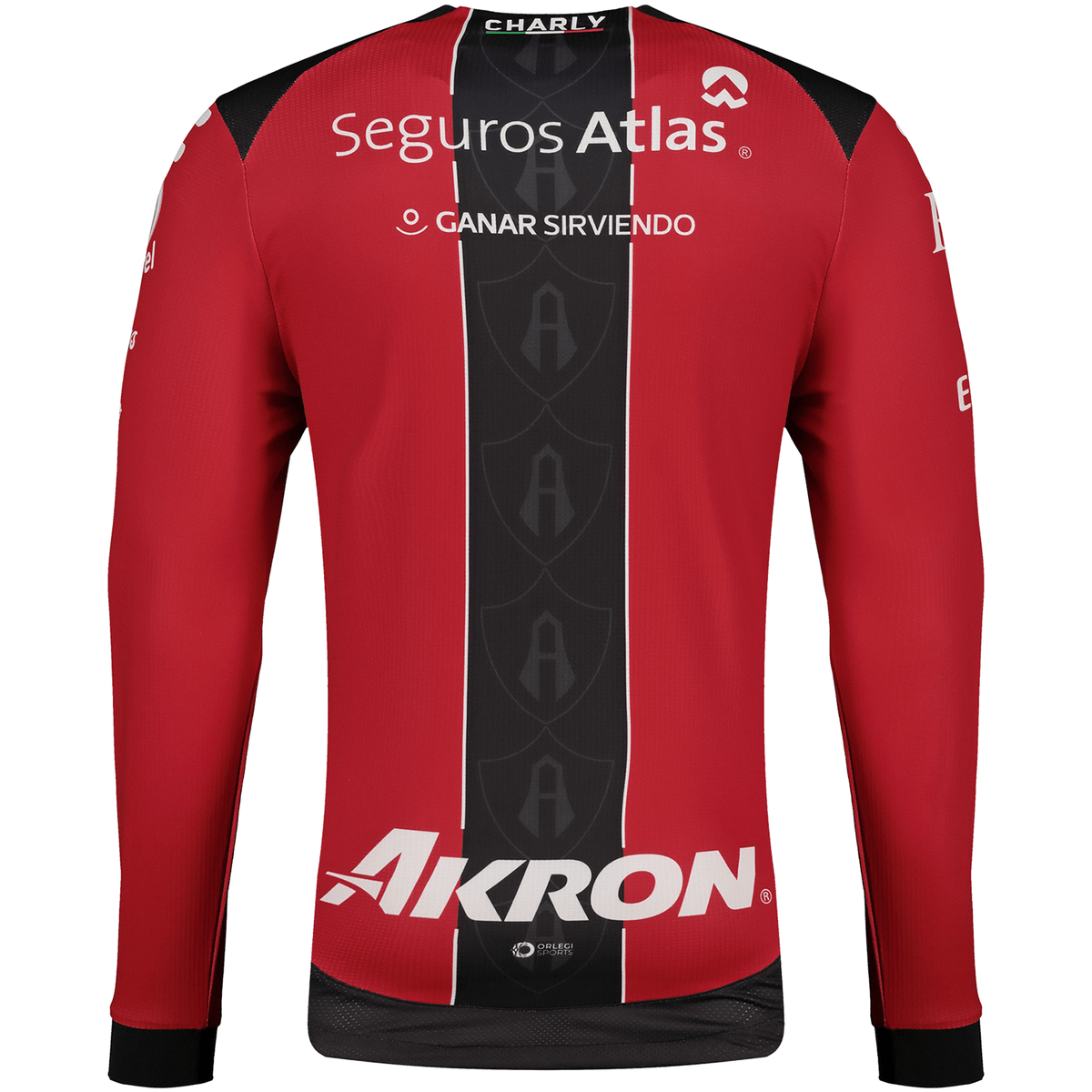 Charly Atlas 25/26 Long Sleeve Home Jersey (Red/Black) | SoccerWearhouse