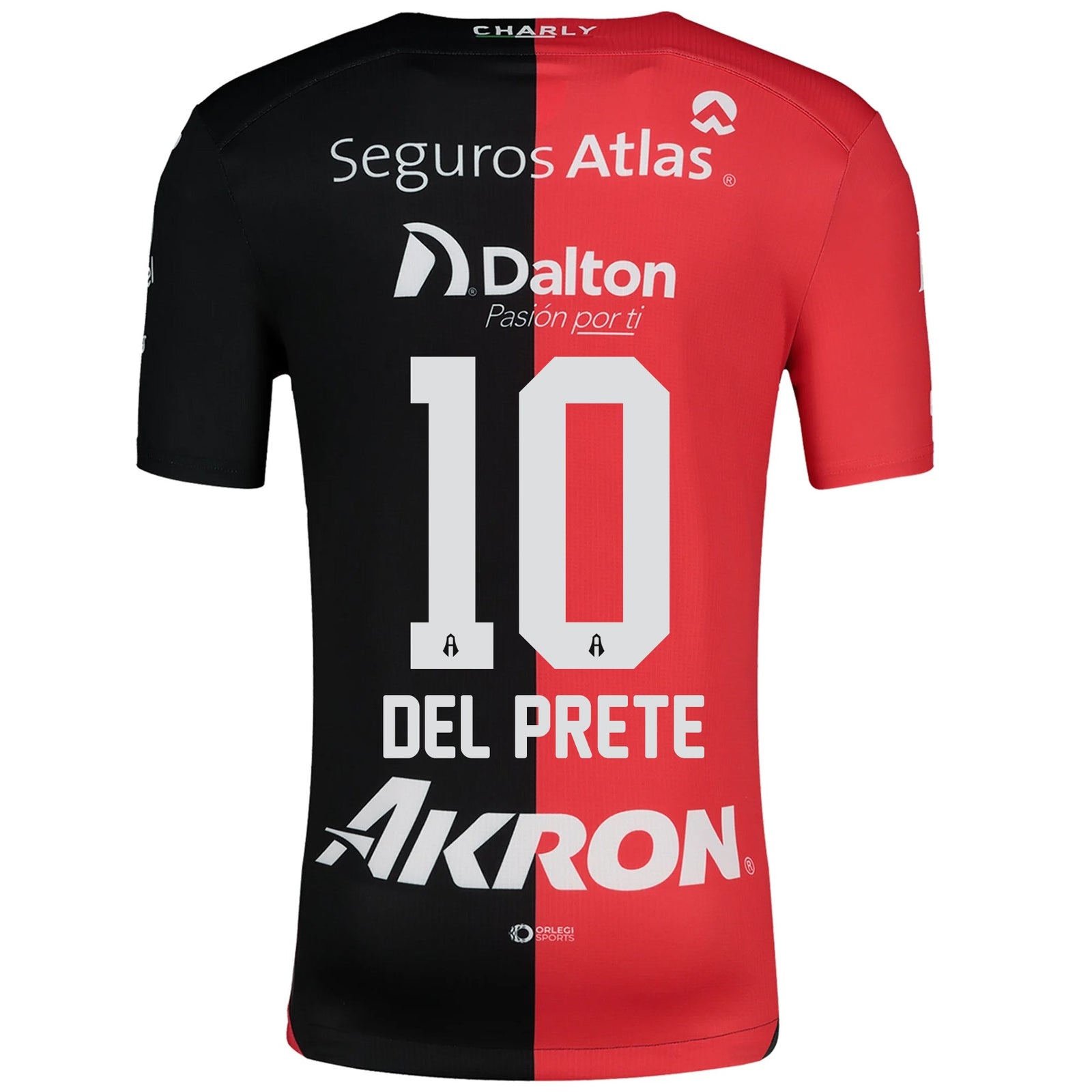 Charly Atlas Gustavo Del Prete Home Jersey 24/25 (Red/Black) | SoccerWearhouse