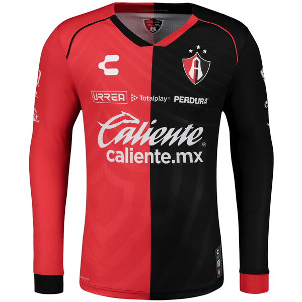 Charly Atlas Home Long Sleeve Away Jersey 24/25 (Red/Black) | SoccerWearhouse